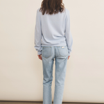 Baby blue light women cashmere sweater - back view | Harald | Linnea Lund