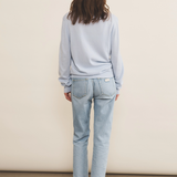 Baby blue light women cashmere sweater - back view | Harald | Linnea Lund