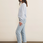 Baby blue light women cashmere sweater - side view | Harald | Linnea Lund