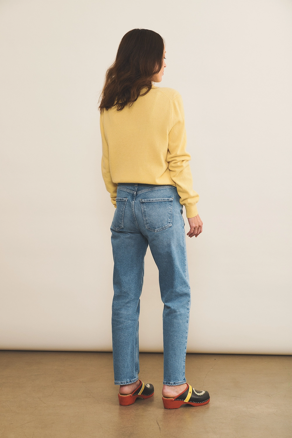 Yellow light women cashmere sweater - back view | Harald | Linnea Lund