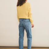 Yellow light women cashmere sweater - back view | Harald | Linnea Lund