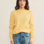 Yellow light women cashmere sweater - front view | Harald | Linnea Lund