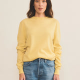 Yellow light women cashmere sweater - front view | Harald | Linnea Lund
