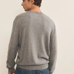 Grey light women cashmere sweater - back view | Harald | Linnea Lund