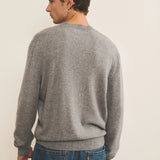 Grey light women cashmere sweater - back view | Harald | Linnea Lund