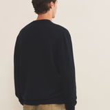 Midnight blue light men cashmere sweater - back view | Harald | Linnea Lund