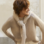 Ines de la Fressange light beige cashmere sweater women - front view | Nine | Linnea Lund