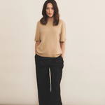 Cashmere Tee-Shirt women sand beige - look | Ingrid | Linnea Lund