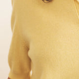 Cashmere polo women yellow - fabric | Isabella | Linnea Lund