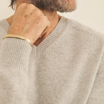 Light grey men cashmere sweater - focus fabric | Edward | Linnea Lund