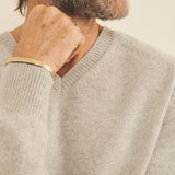 Light grey men cashmere sweater - focus fabric | Edward | Linnea Lund