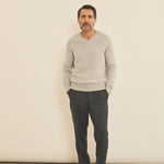Light grey men cashmere sweater - look | Edward | Linnea Lund