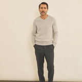 Light grey men cashmere sweater - look | Edward | Linnea Lund