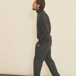 Dark grey men cashmere sweater - side view | Jim | Linnea Lund