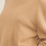 Camel women cashmere sweater - focus view | Jim | Linnea Lund
