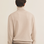Cream light men cashmere sweater - back view | Jim | Linnea Lund