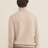 Cream light men cashmere sweater - back view | Jim | Linnea Lund