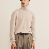 Cream light men cashmere sweater - look | Jim | Linnea Lund