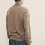 warm grey men cashmere sweater - back view | Jim | Linnea Lund