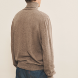 warm grey men cashmere sweater - back view | Jim | Linnea Lund