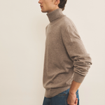 warm grey men cashmere sweater - side view | Jim | Linnea Lund