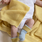 Baby cashmere blanket in yellow, second view | Joy | Linnea Lund