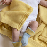 Baby cashmere blanket in yellow, second view | Joy | Linnea Lund