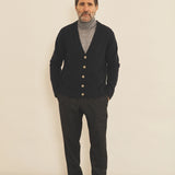 Dark Blue men cashmere cardigan - look| Junior | Linnea Lund