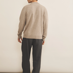 Greige cashmere cardigan men - back view | Junior | Linnea Lund