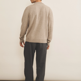 Greige cashmere cardigan men - back view | Junior | Linnea Lund