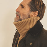Brown macchiato men cashmere turtleneck - side view| Kate | Linnea Lund