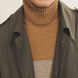 Brown macchiato bib cashmere collar men | Léo | Linnea Lund