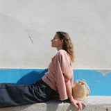 Oversized thick rose gold cashmere cardigan | Gabriella | Linnea Lund