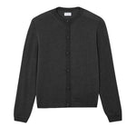 Women lightweight cashmere cardigan dark grey | Grace | Linnea Lund
