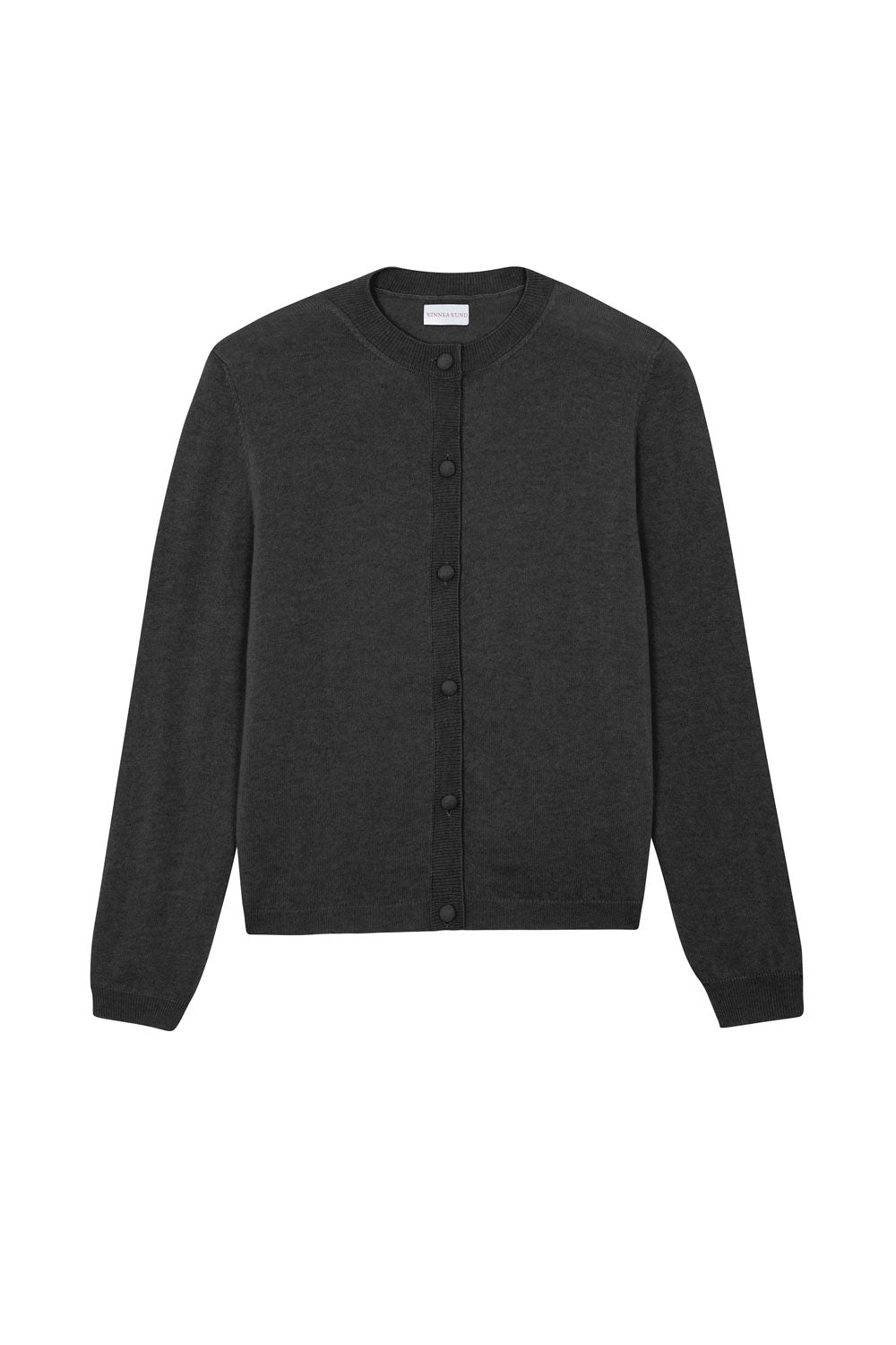 Women lightweight cashmere cardigan dark grey | Grace | Linnea Lund
