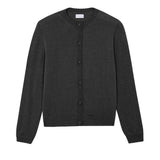 Women lightweight cashmere cardigan dark grey | Grace | Linnea Lund