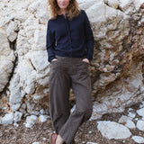 Women lightweight cashmere cardigan midnight blue | Grace | Linnea Lund