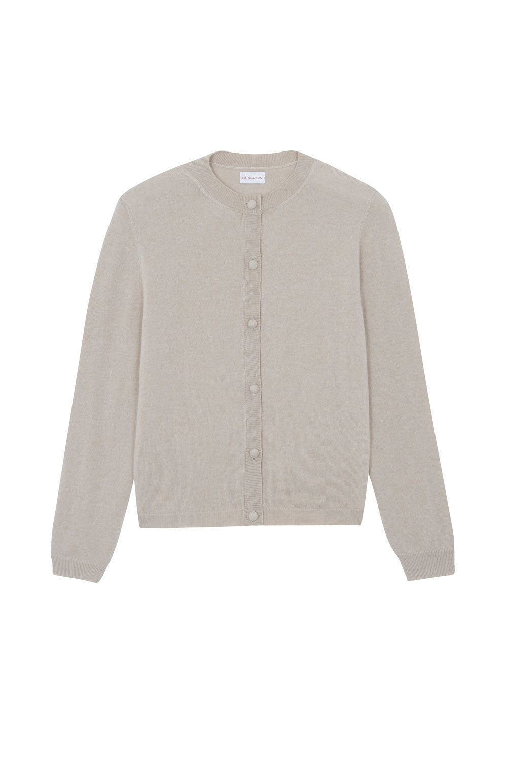 Women lightweight cashmere cardigan beige | Grace | Linnea Lund