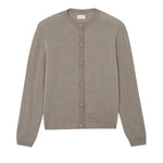 Women lightweight cashmere cardigan light brown | Grace | Linnea Lund