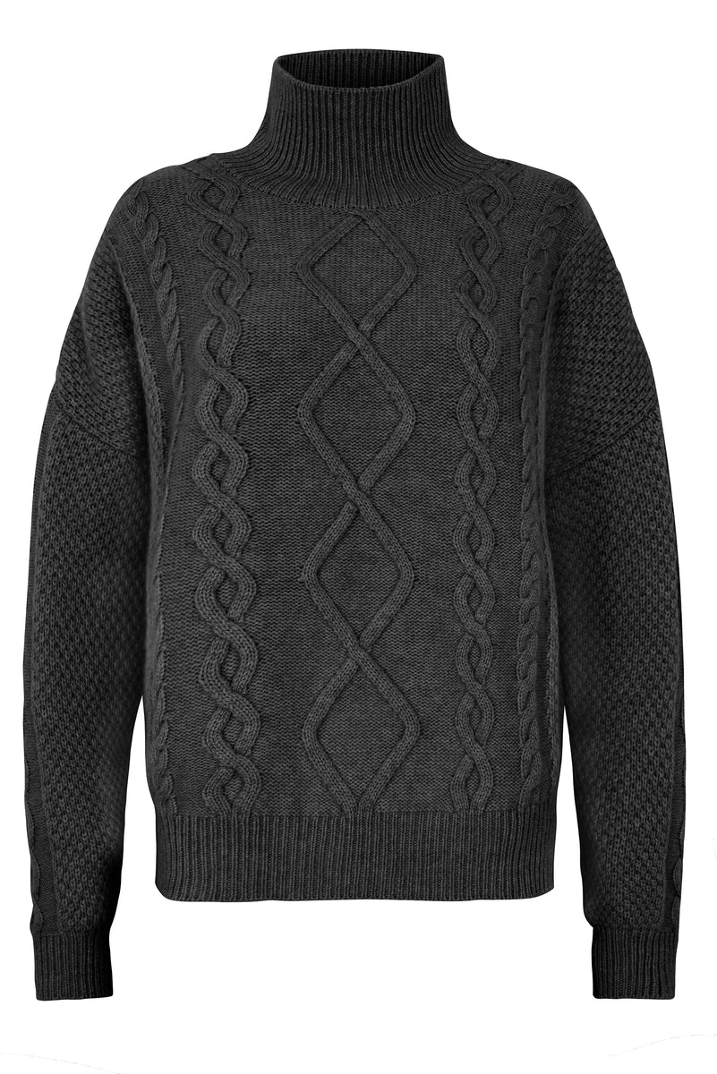 BjörnCashmere Turtleneck Sweater - Antracite – Linnea Lund