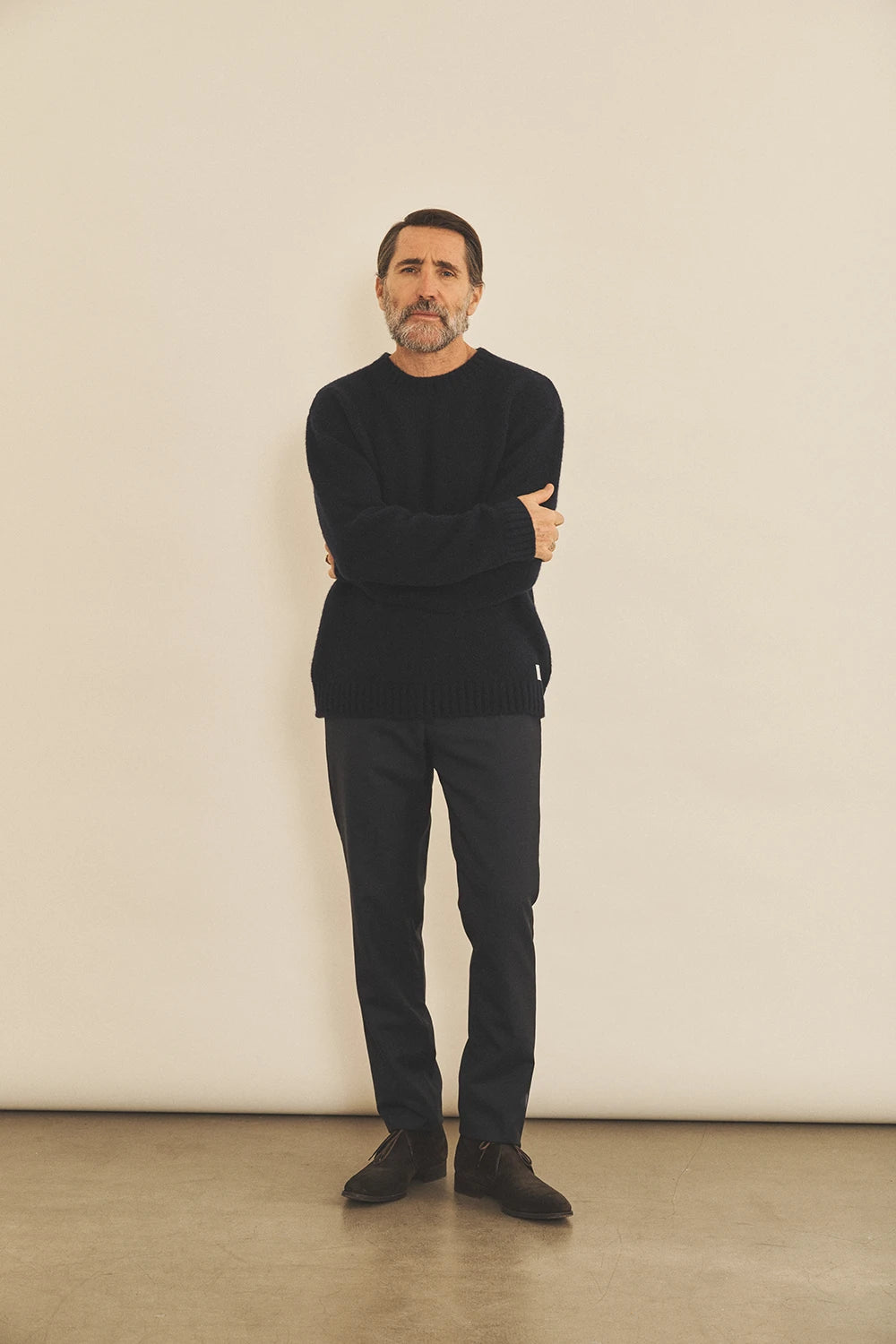 Dark blue men cashmere sweater - look | Margot | Linnea Lund