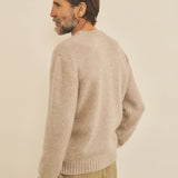 Light beige men cashmere sweater - side view | Margot | Linnea Lund