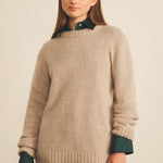 Light beige women cashmere sweater - front view | Margot | Linnea Lund