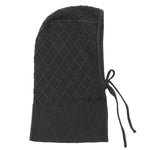 Anthracite cashmere balaclava with diamond pattern | Marine | Linnea Lund