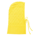 Flash yellow cashmere balaclava with diamond pattern | Marine | Linnea Lund