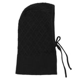 Black cashmere balaclava with diamond pattern | Marine | Linnea Lund