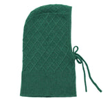 Green cashmere balaclava with diamond pattern | Marine | Linnea Lund