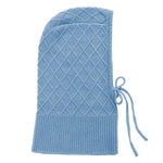 Sky blue cashmere balaclava with diamond pattern | Marine | Linnea Lund