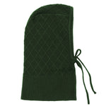 Dark green cashmere balaclava with diamond pattern | Marine | Linnea Lund