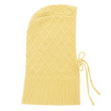 Light honey cashmere balaclava with diamond pattern | Marine | Linnea Lund